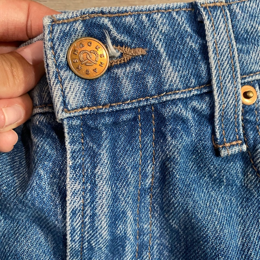 Mother Denim Snacks The Candy Stick Denim Jean Skirt Maxi Slit 27 - Picture 12 of 13
